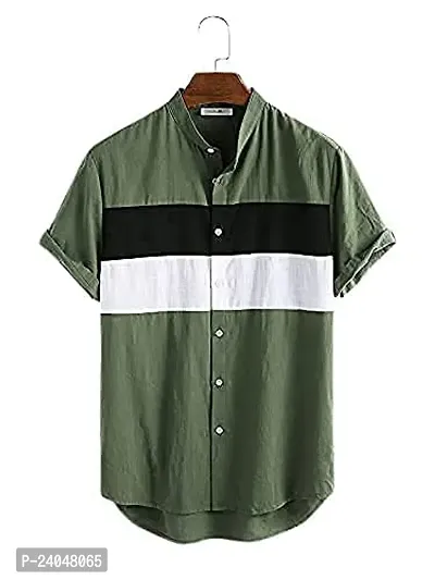 Hmkm Men Printed Casual Shirts (X-Large, Green PATTO)-thumb4