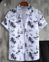 Hmkm Casual Shirt for Men| Shirts for Men/Printed Shirts for Men| Floral Shirts for Men| (X-Large, White Tree)-thumb1