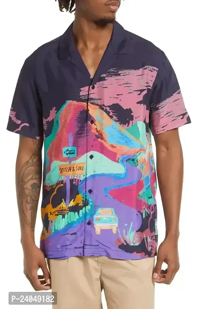 SL FASHION Mens Rayon Digital Printed Shirts (X-Large, New Rohit)