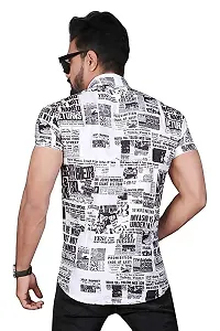 Hmkm Men's Casual Shirts for Active Wear. (X-Large, White Paper)-thumb2