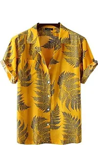 Hmkm Men Printed Casual Shirts (X-Large, PAN)-thumb1