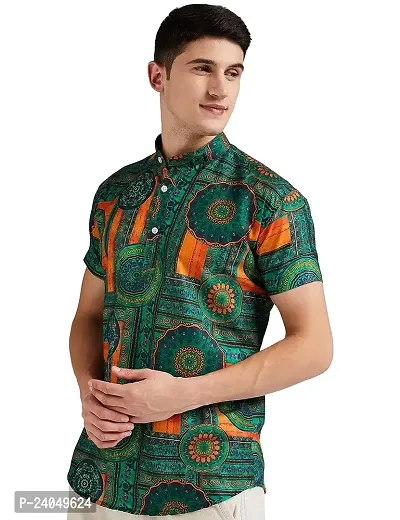 SL FASHION Funky Printed Shirt for Men. (Medium, Kurta Shirt)-thumb0