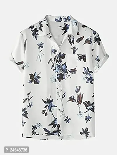 SL Fashion Men's Printed Pajama Sets (X-Large, WhiteBlue Shorts)-thumb4