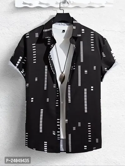 Hmkm Casual Shirt for Men|| Men Stylish Shirt || Men Printed Shirt (X-Large, Black Box)-thumb2