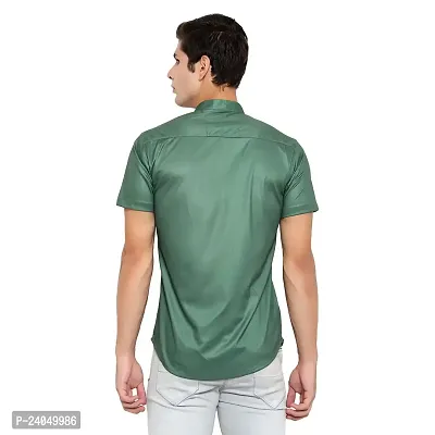 SL FASHION Men's Shirts Casual Shirts Formal Shirt (X-Large, Green PATTO)-thumb4