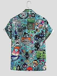 Hmkm Men Printed Casual Shirts (X-Large, Dont Belive)-thumb1