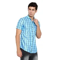 SL FASHION Funky Printed Shirt for Men Half Sleeves. (X-Large, biue Box)-thumb1