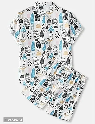 SL Fashion Men's Printed Pajama Sets (X-Large, MASHROOM Shorts)-thumb2