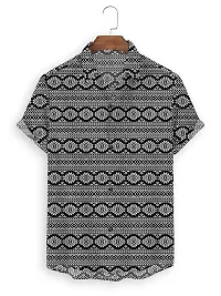 Hmkm Casual Shirt for Men|| Men Stylish Shirt || Men Printed Shirt (X-Large, New Black POLARISH)-thumb1