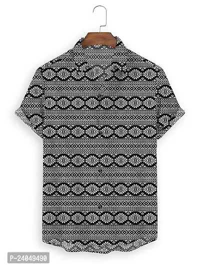Hmkm Casual Shirt for Men|| Men Stylish Shirt || Men Printed Shirt (X-Large, New Black POLARISH)-thumb2