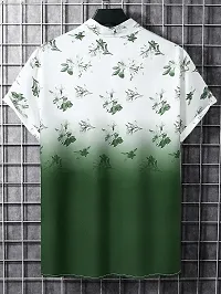 SL FASHION Funky Printed Shirt for Men. (X-Large, Light Green Flower)-thumb2