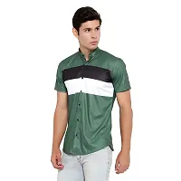 SL FASHION Men's Shirts Casual Shirts Formal Shirt (X-Large, Green PATTO)-thumb1