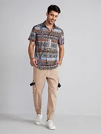 Hmkm Casual Shirt for Men|| Men Stylish Shirt || Men Printed Shirt (X-Large, Brown SV)-thumb4