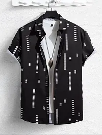 SL FASHION Funky Printed Shirt for Men Half Sleeves. (X-Large, Black Box)-thumb1