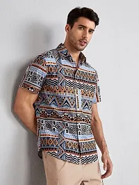 Hmkm Casual Shirt for Men| Shirts for Men/Printed Shirts for Men| Casual Shirts for Men| Floral Shirts for Men| (X-Large, Brown SV)-thumb1