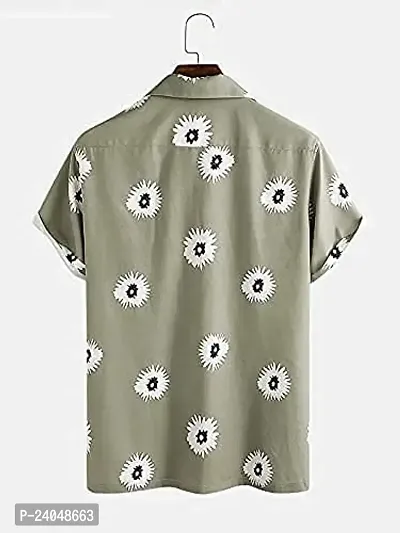 SL FASHION Funky Printed Shirt for Men Half Sleeves. (X-Large, Grey Full Motu)-thumb2