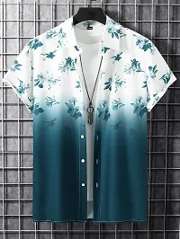 SL FASHION Funky Printed Shirt for Men. (X-Large, Sky Flower)-thumb1