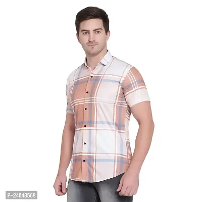 SL FASHION Funky Printed Shirt for Men Half Sleeves (X-Large, Brown#)-thumb4