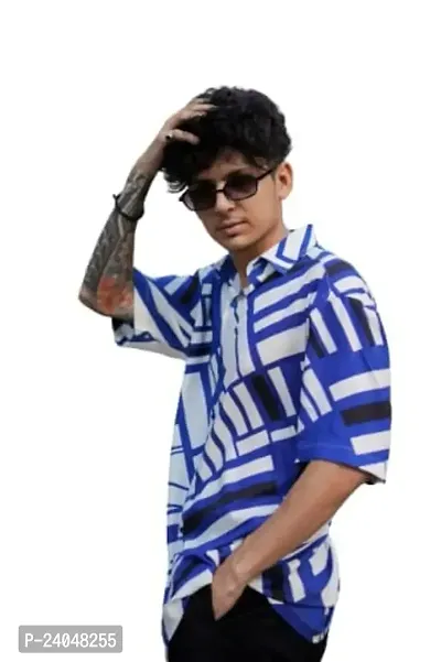 SL Fashion Men's Regular Fit Rayon Casual Shirt., (X-Large, Blue Patti)