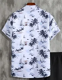 Hmkm Casual Shirt for Men| Shirts for Men/Printed Shirts for Men| Floral Shirts for Men| (X-Large, White Tree)-thumb2
