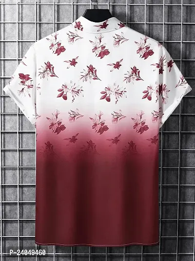 Hmkm Casual Shirt for Men|| Men Stylish Shirt || Men Printed Shirt (X-Large, Maroon Flower)-thumb3