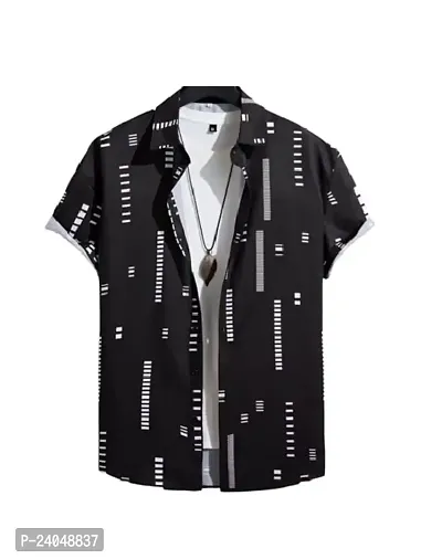 Hmkm Mens Casual fit Shirts (X-Large, Black Box)-thumb0