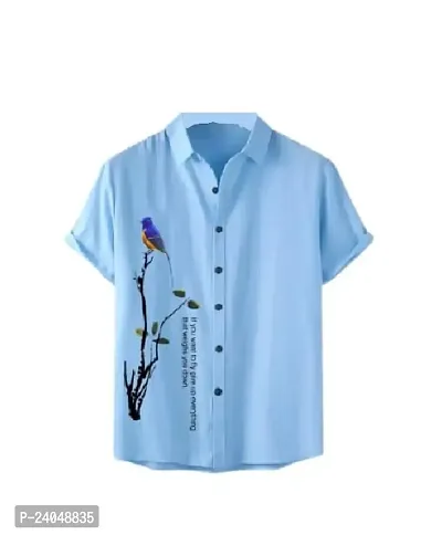 SL FASHION Men's Shirts Casual Shirts Formal Shirt (X-Large, Blue CHAKLI)