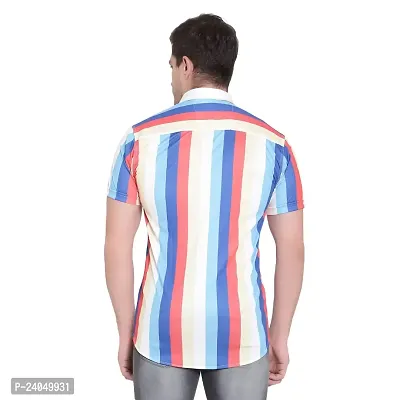 SL FASHION Funky Printed Shirt for Men Half Sleeves (X-Large, RAINBOWLINE)-thumb3