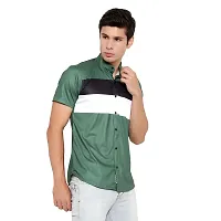 SL FASHION Men's Shirts Casual Shirts Formal Shirt (X-Large, Green PATTO)-thumb2