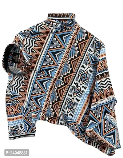 SL FASHION Funky Printed Shirt for Men (XL, MIX BLUE)