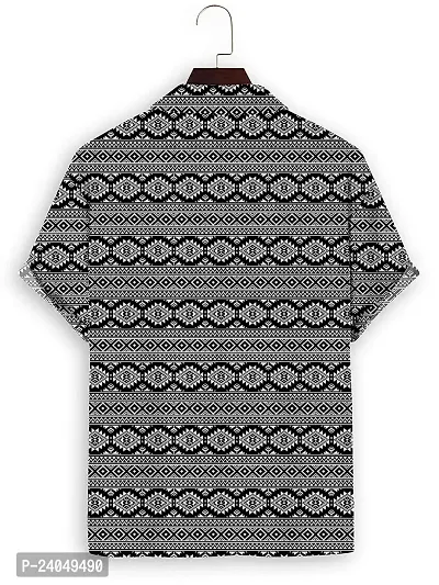 Hmkm Casual Shirt for Men|| Men Stylish Shirt || Men Printed Shirt (X-Large, New Black POLARISH)-thumb3