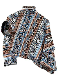 SL FASHION Funky Printed Shirt for Men. (X-Large, Mix Blue)-thumb1