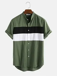 SL FASHION Men's Shirts Casual Shirts Formal Shirt (X-Large, Green PATTO)-thumb4