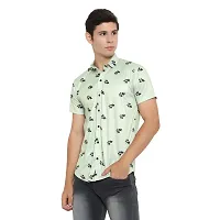 SL FASHION Funky Printed Shirt for Men Half Sleeves (X-Large, Grey Full NANAU)-thumb1