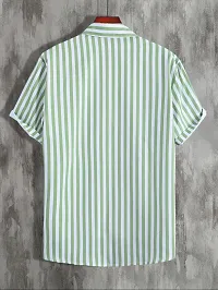 SL FASHION Funky Printed Shirt for Men. (X-Large, Green LINE)-thumb1