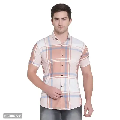 SL FASHION Funky Printed Shirt for Men Half Sleeves (X-Large, Brown#)