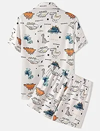 SL Fashion Men's Printed Pajama Sets (X-Large, Orange Shorts)-thumb1