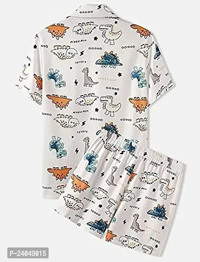 SL Fashion Men's Printed Pajama Sets (X-Large, Orange Shorts)-thumb2