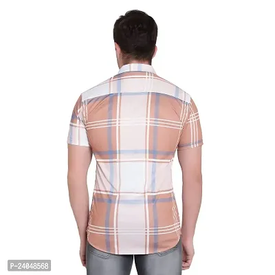 SL FASHION Funky Printed Shirt for Men Half Sleeves (X-Large, Brown#)-thumb3