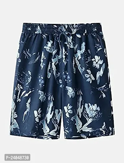 SL Fashion Men's Printed Pajama Sets (X-Large, WhiteBlue Shorts)-thumb5