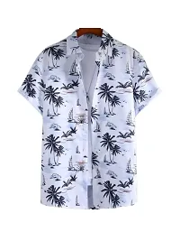 Hmkm Men Printed Casual Shirts (X-Large, White Tree)-thumb1