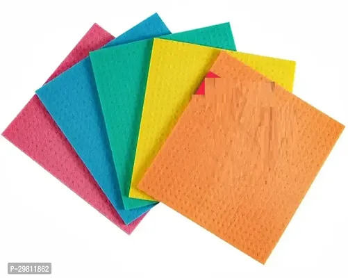 Home Cellulose Sponge Wipes Kitchen Cleaning Reusable and Washable Pack of 5