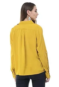 Womens top and Shirt, Fabric :crape-00266,Size-S, Colour: Yellow-thumb1
