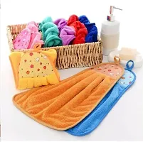 Hanging Micro Fiber Hand Towel for Wash Basin Kitchen Sink dining towel Multicolor Napkins Multipurpose Kitchen Chapatis Cleaning Duster Cloth Wraps PACK OF 4 PCS-thumb4