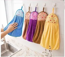 Multipurpose hanger hanging hand and face towel Kitchen Cleaning Dusting Cloth , Table Wiping Napkin , Roti / Chapati Kapda , Tea Towel , Duster Pack of 3-thumb3