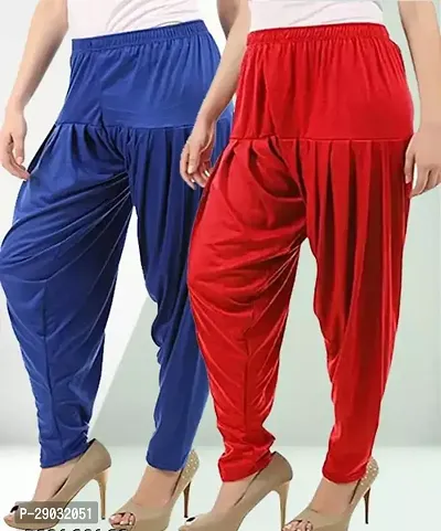 Fabulous Multicoloured Viscose Rayon Solid Salwars For Women Pack of 2-thumb0