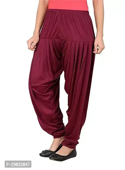 Fabulous Maroon Viscose Rayon Solid Salwars For Women