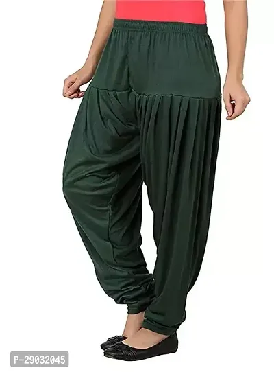 Fabulous Green Viscose Rayon Solid Salwars For Women