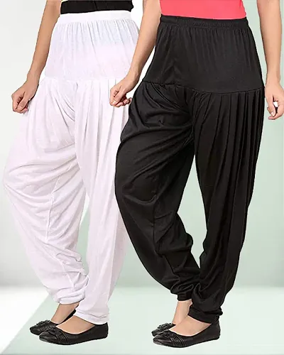 Fabulous Viscose Rayon Solid Salwars For Women Pack of 2