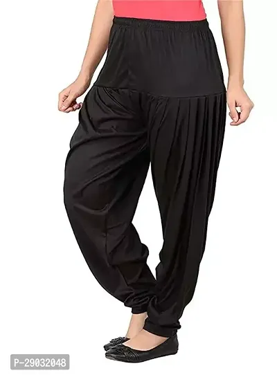 Fabulous Black Viscose Rayon Solid Salwars For Women-thumb0